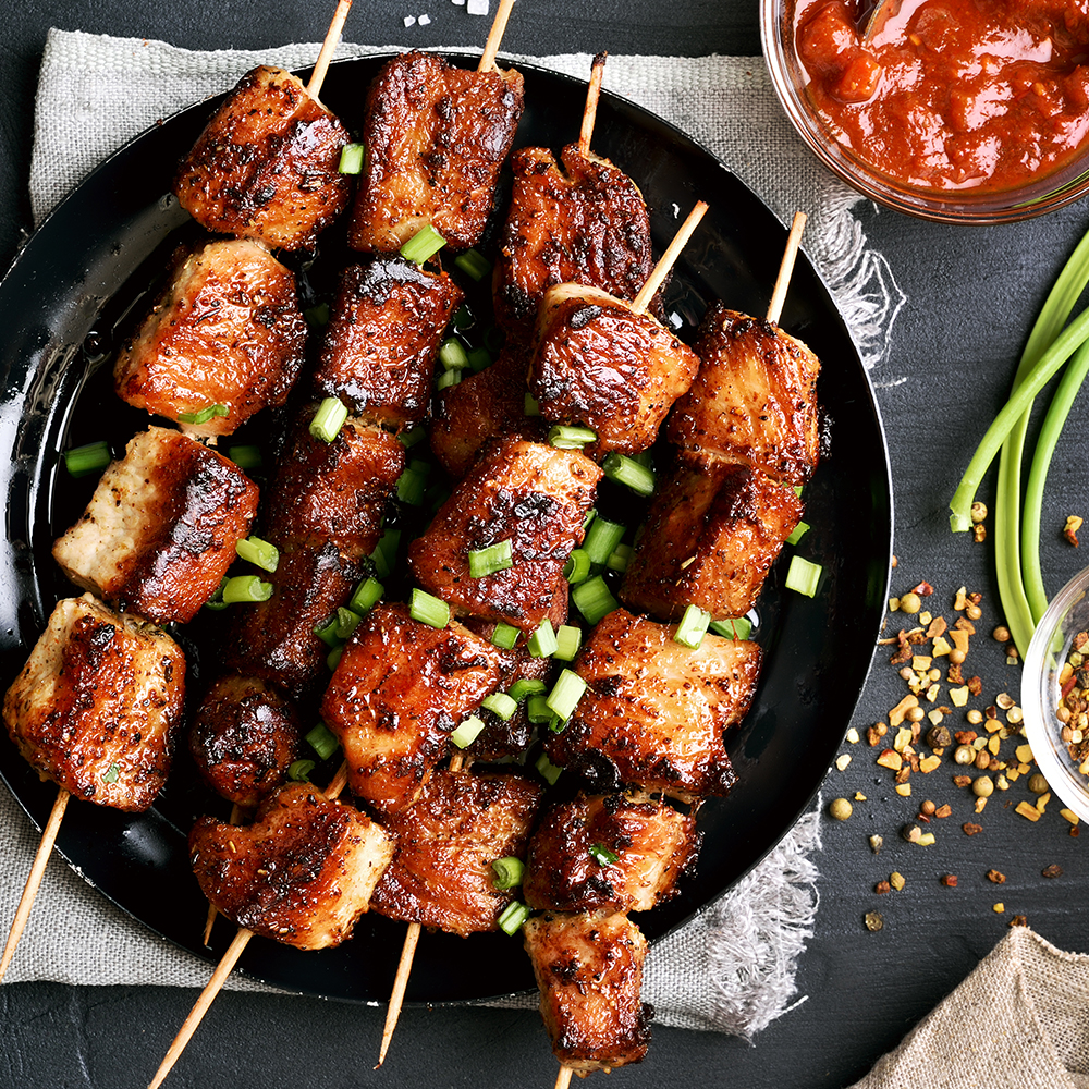 Iron Chef Grilled Orange Pork Kabobs
