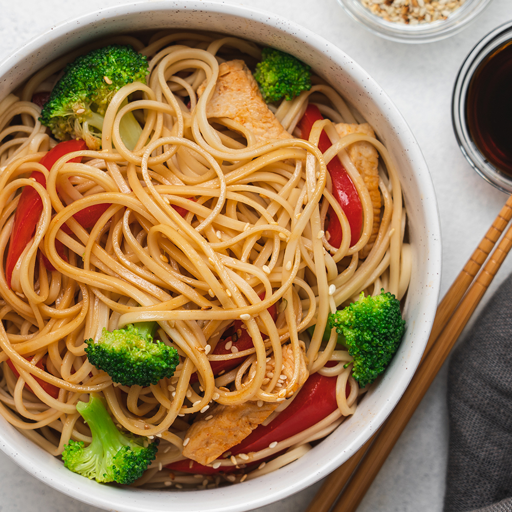 Noodles with Toasted Sesame Seeds